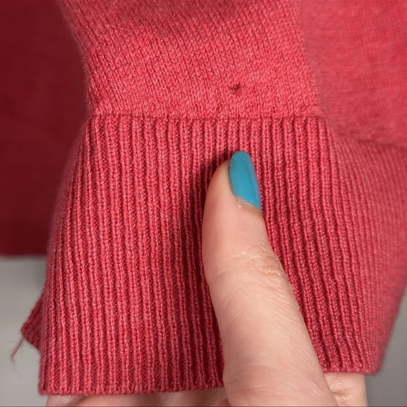 Trina Turk Batwing Sweater Open Drape Sleeve Pink Knit Quiet Luxury Lagenlook XS - Picture 6 of 11